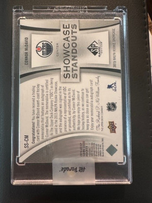 2019-20 SPGU - Connor Mcdavid - Showcase Standouts Auto /25 back